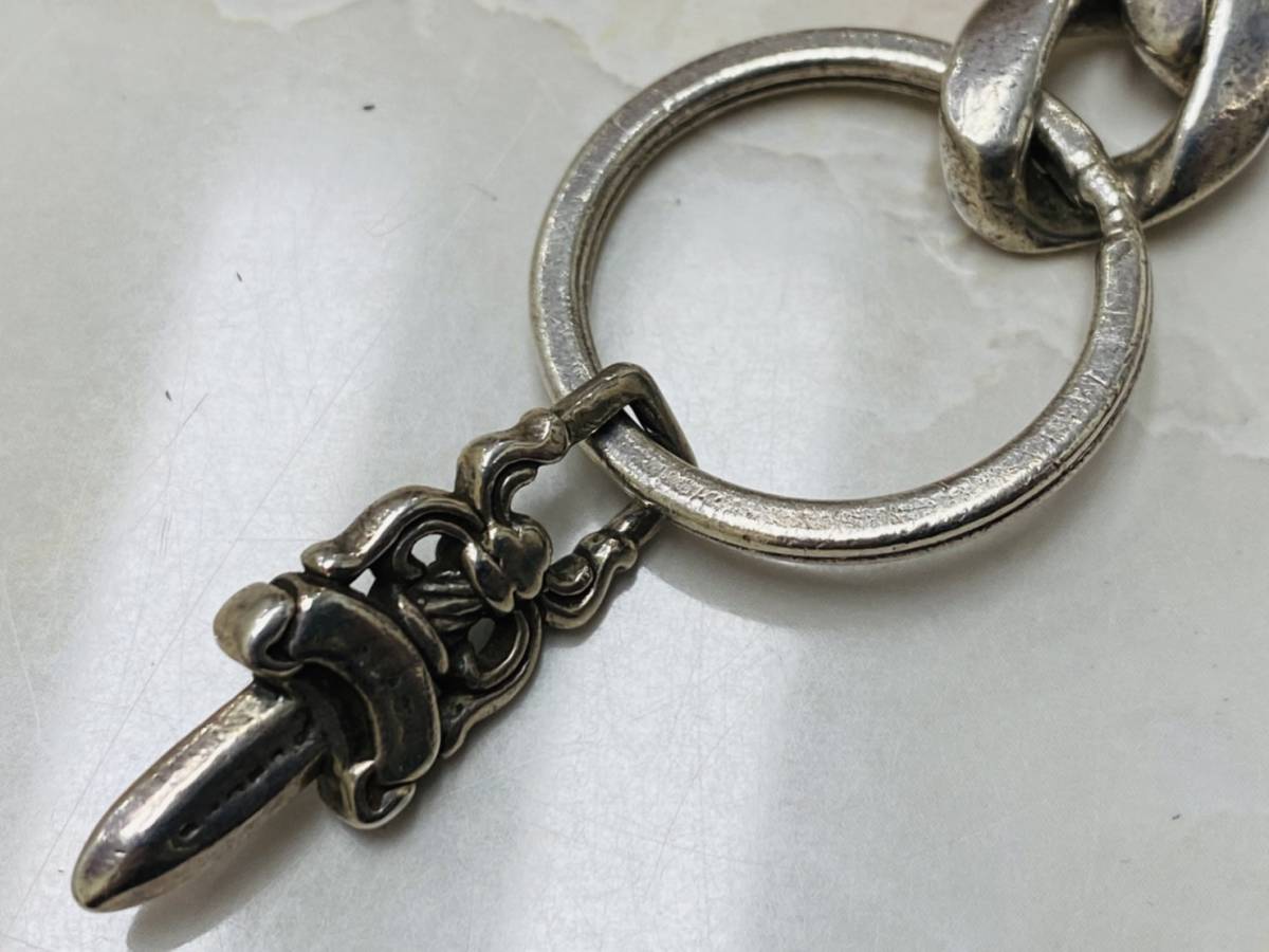 クロムハーツ 本物 クラシッククリップ キーチェーン ショート_3