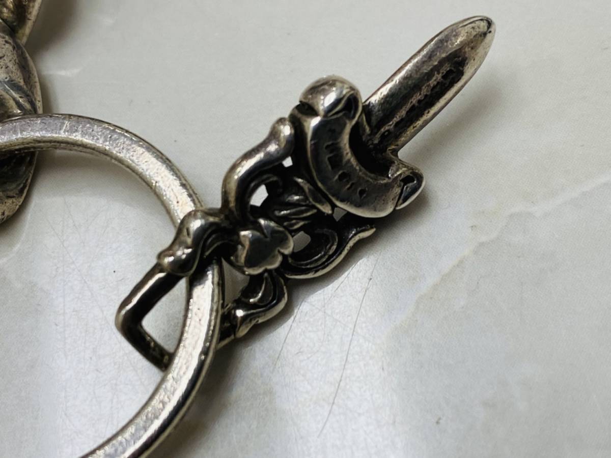 クロムハーツ 本物 クラシッククリップ キーチェーン ショート_4