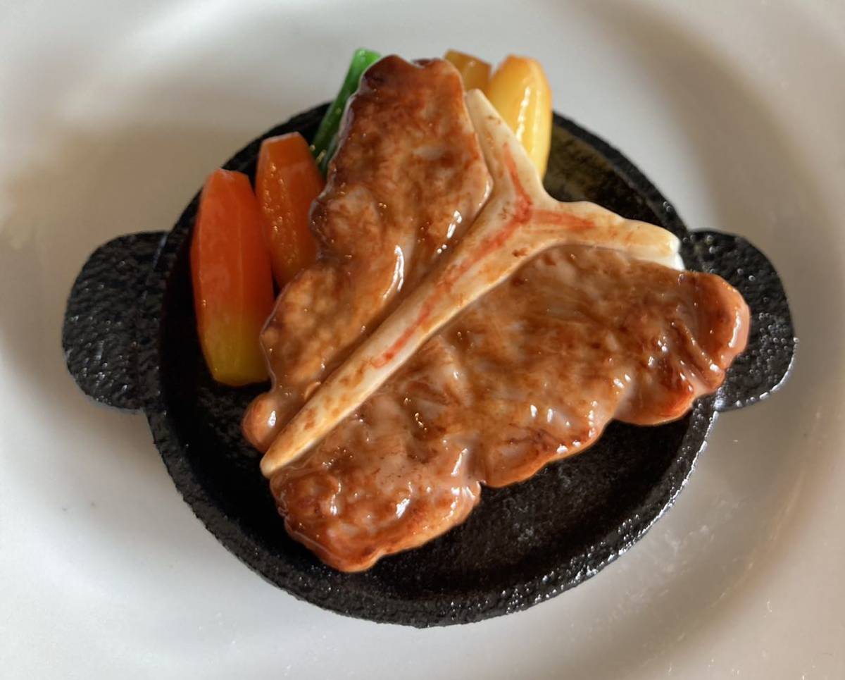 CD239 食品サンプル カットステーキ 洋食 鉄板 ファミレス