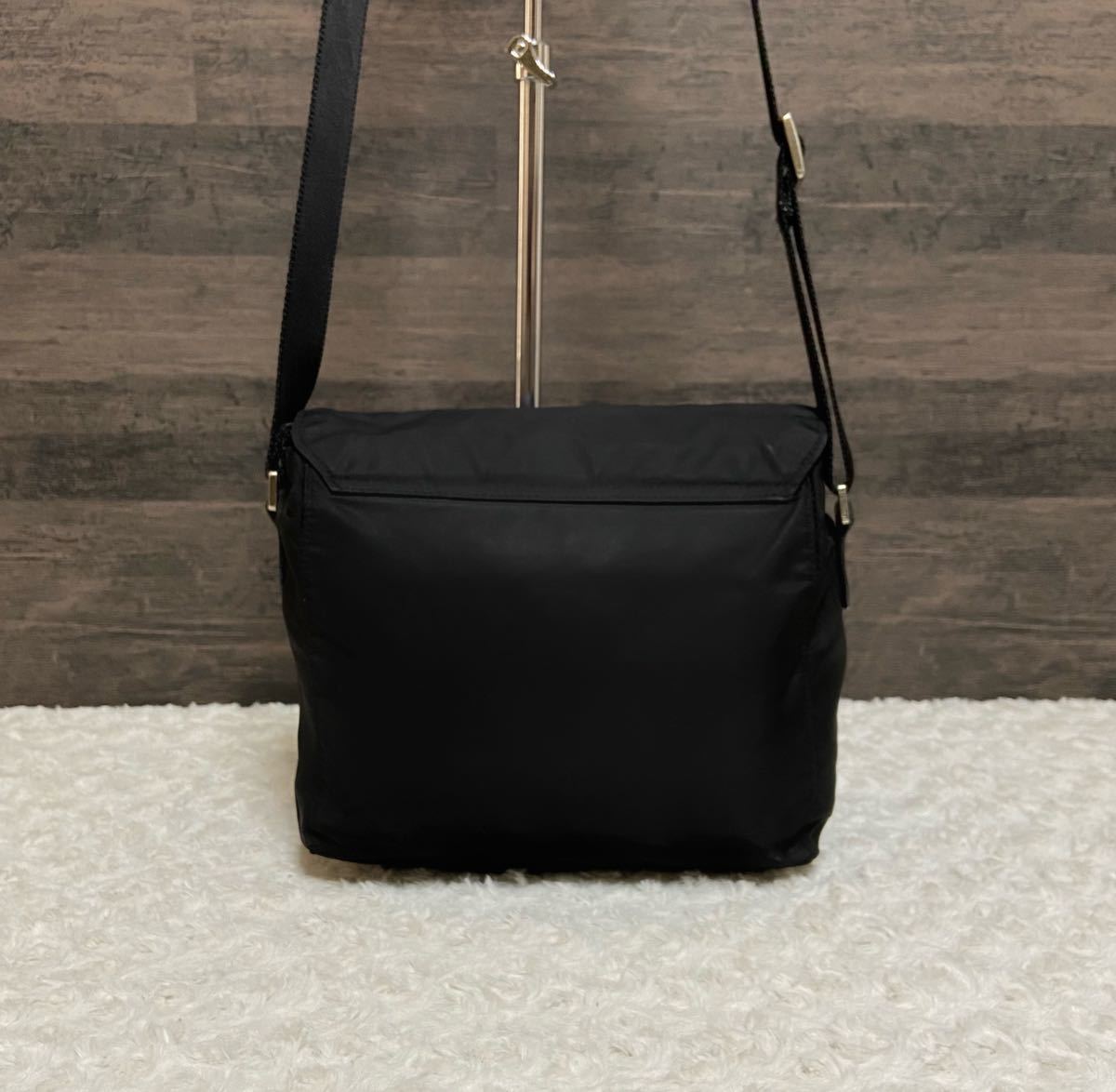 □1円～美品□PRADA プラダ ナイロン×レザー 斜め掛け 肩掛け 