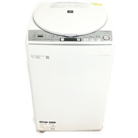 SHARP ES-TX8D-W 全自動洗濯機 8.0kg 2019年製 家電 シャープ 中古 楽