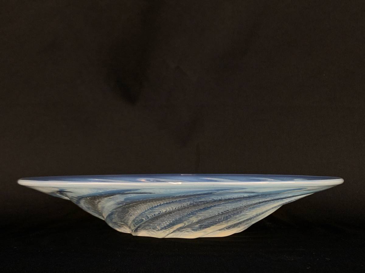 1927-47 RENE LALIQUE オパールセント ガラス プレート POISSONS 30cm