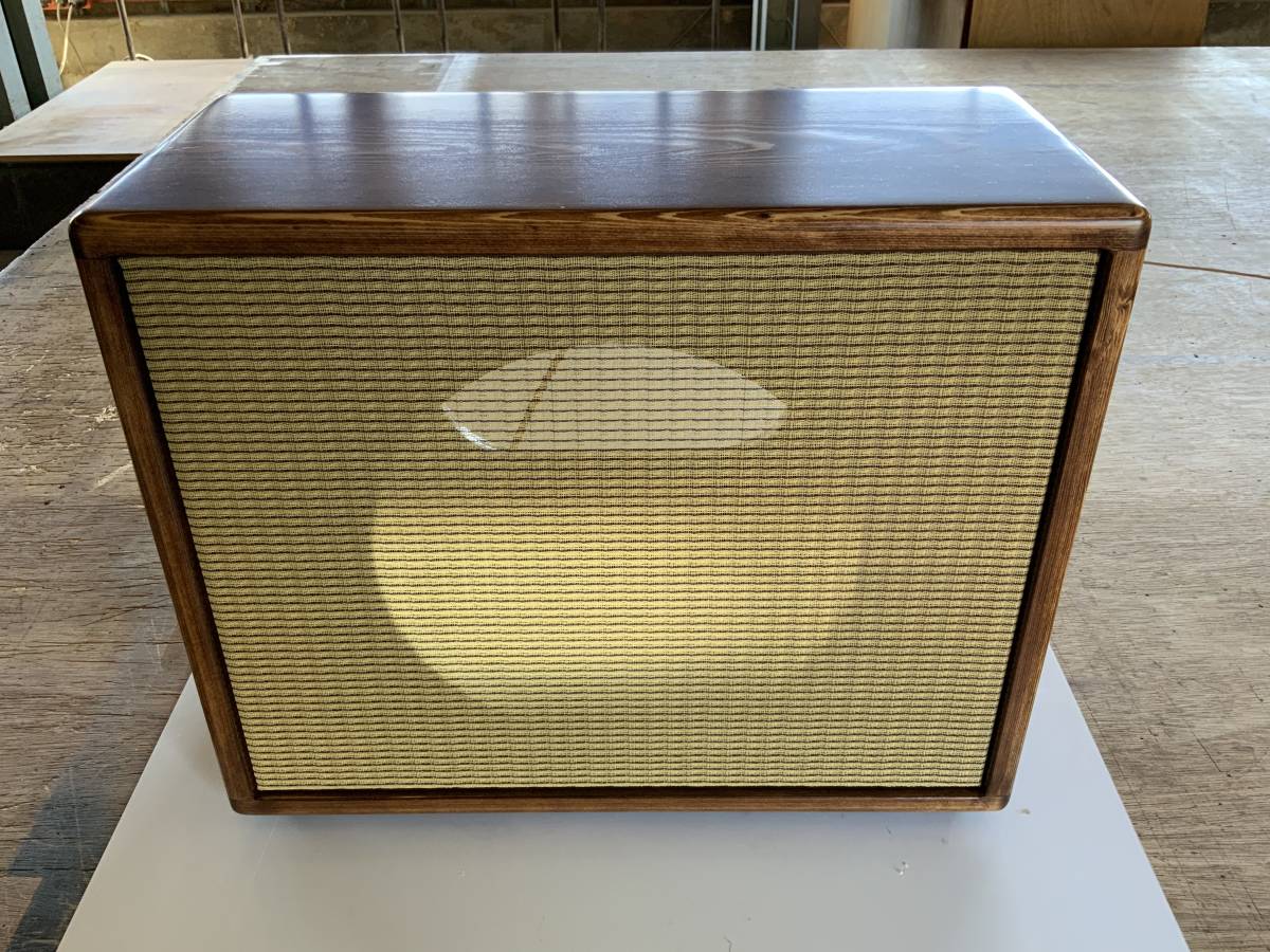 スピーカーキャビネット 12インチオーバルバック仕様 自作品 チーク 