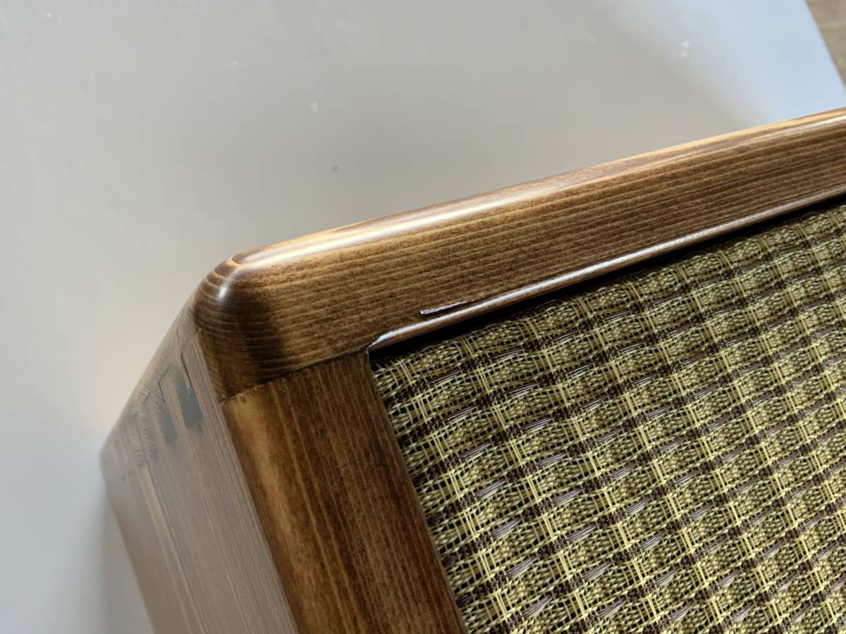 スピーカーキャビネット 12インチオーバルバック仕様 自作品 チーク色