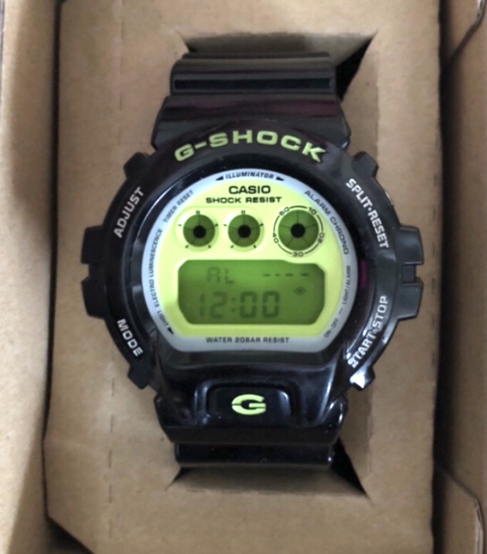 G-SHOCK DW6900 CS 黒 ライム メタリック CRAZY COLORS 25周年 