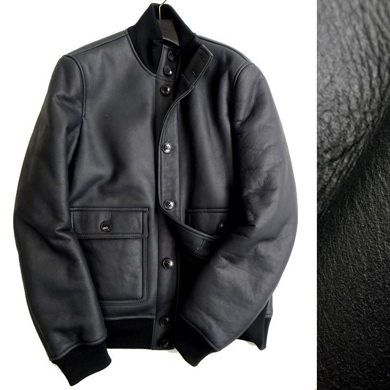 □DACUTE ダクテ 定22.9万 イタリア製 M17 シアリングレザー 裏 □DACUTE ダクテ 定22.9万 イタリア製 M17 シアリングレザー 裏