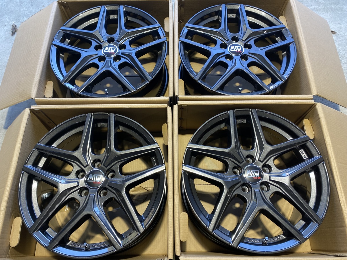 4本 MSW40 18インチ ホイールのみ 8J+40 5H PCD112 テーパー座