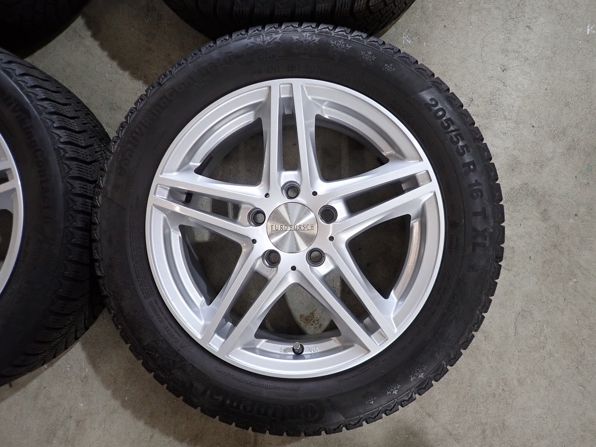 KL4017【送料無料205/55R16】ベンツ用 EURO FORSCH 中古スタッドレス  
