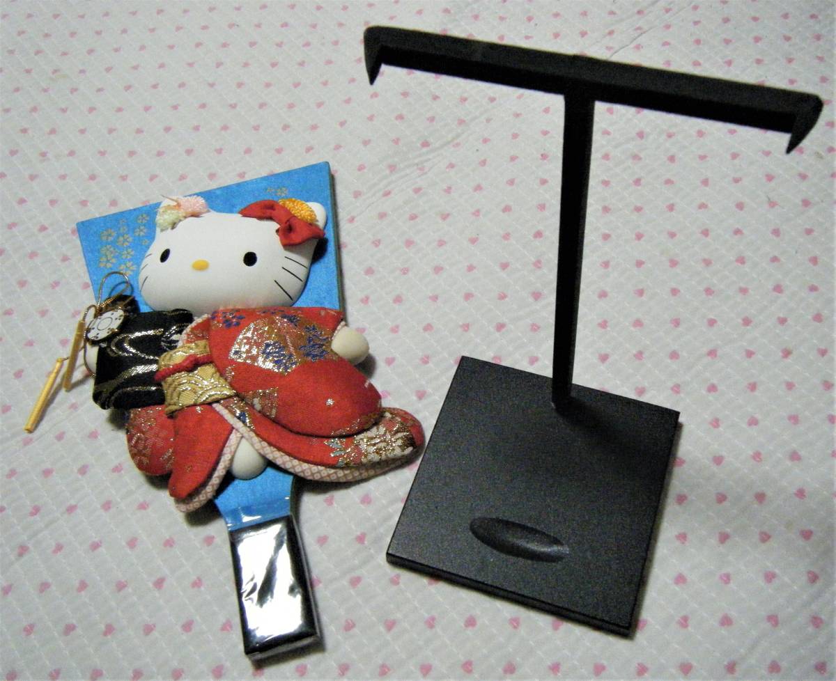 ハローキティ HELLOKITTY はろうきてぃ 日本人形 「羽子板」 飾り台