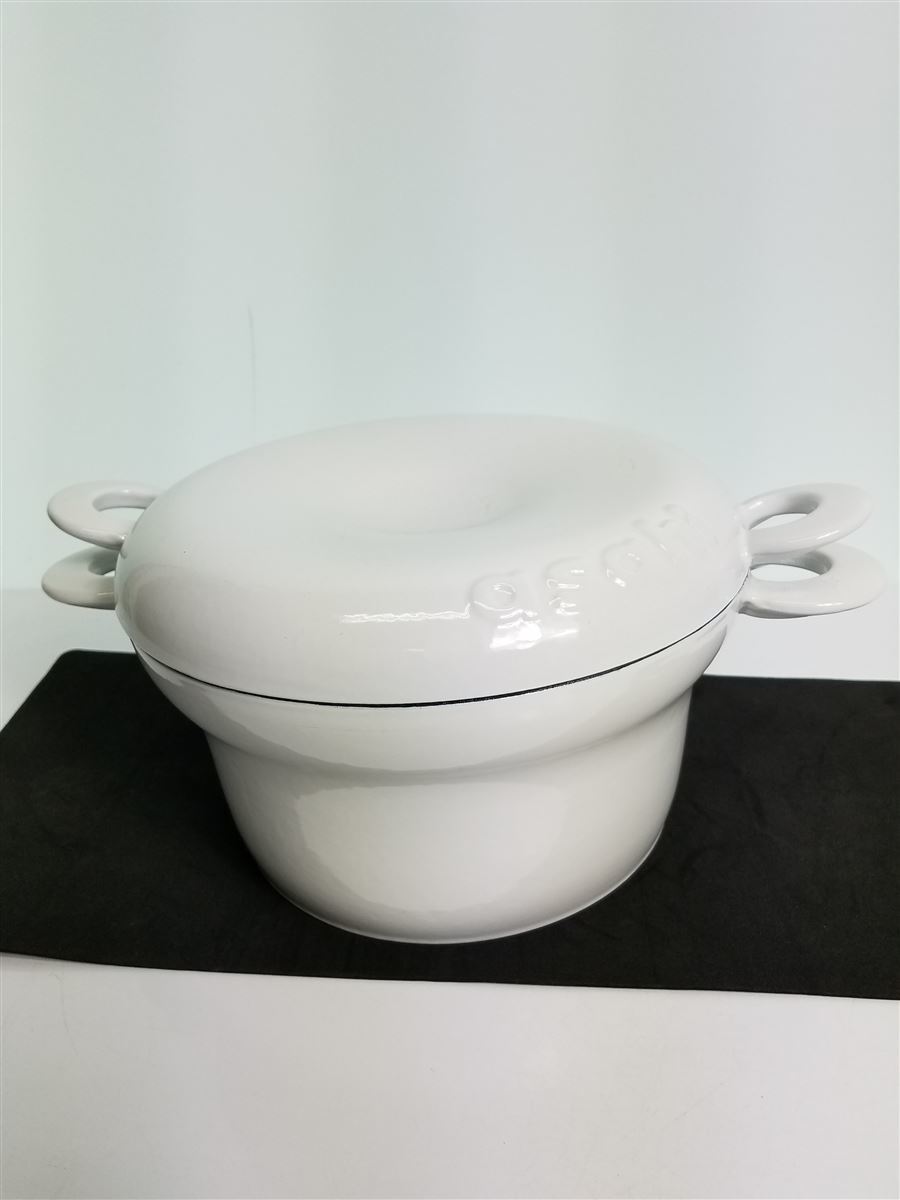 オンラインストア買 アサヒ軽金属/鍋/サイズ:24cm/WHT/鋳鉄ホーロー