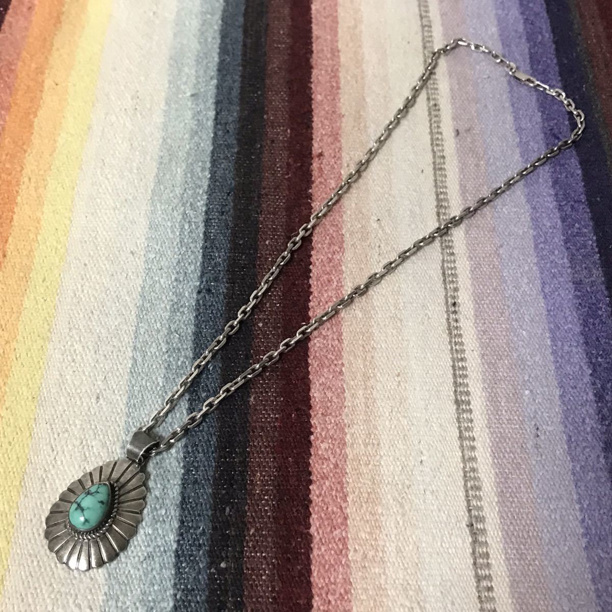 ターコイズ インディアンジュエリー ネックレス Jewelry Indian ロープ