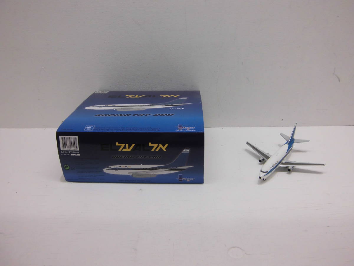 120　B　中古　現状品　未検品　ELAL　エル・アル航空　BOEING-737-200　1/200スケール　4X-ABN　ダイキャスト　飛行機