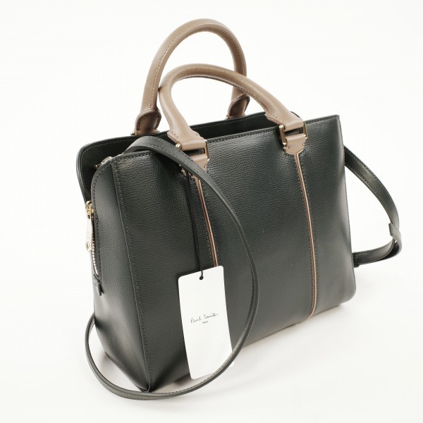 新品1円～☆定価3.8万 ポールスミス Paul Smith 2WAY 床革レザー 