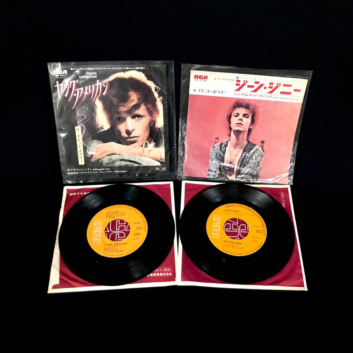 赤字超特価，限定SALE A35m84R 60 EPレコード DAVID BOWIE デビッドボウイ THE JEAN GENIE ジーン ジニー YOUNG AMERICAN ヤングアメリカン SS-2235 SS-2447(David Bowie)｜売買されたオークション情報、yahooの商品情報をアーカイブ公開 - D