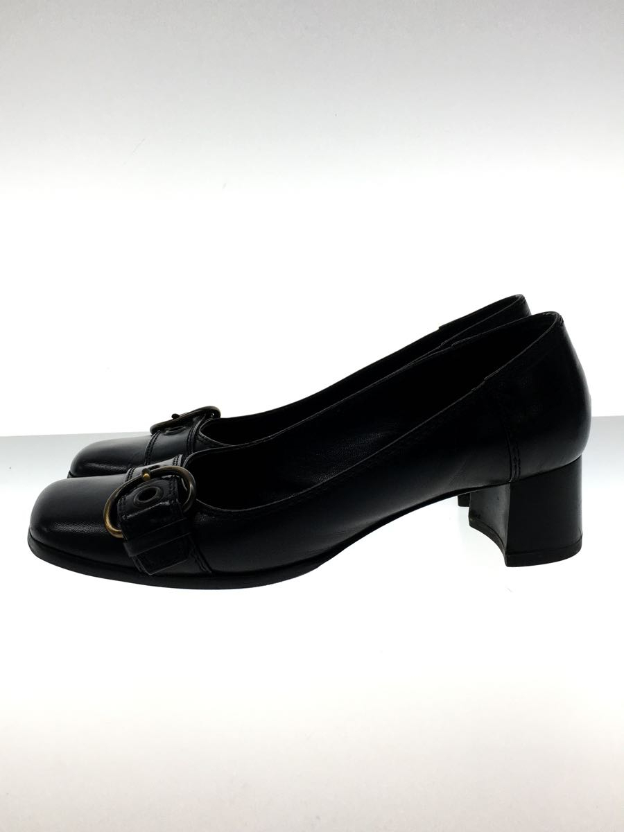 MIU MIU◇パンプス/36/BLK 稀少miu miu ミュウミュウ ジップデザイン