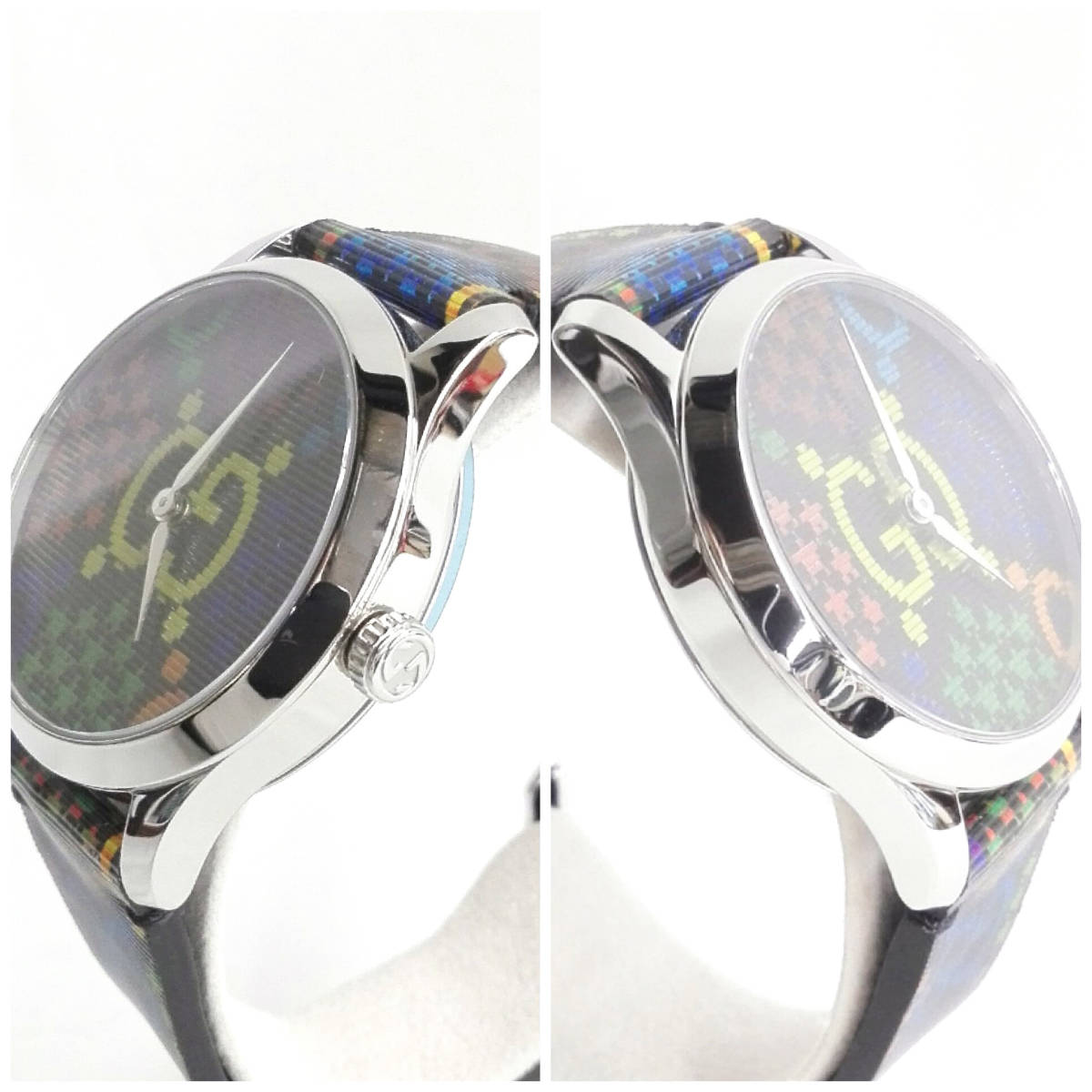 1円スタート！】GUCCI YA1264146 126.4 サイケデリック マルチカラー