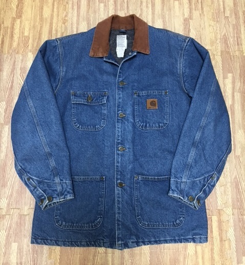 人気セール，格安 早勝ちヴィンテージ 90&rsquo;s carhartt USA製ミシガンチョアコート 古着 90年代 アメリカ製カーハートビンテージデニム カバーオール(ジャンパー、ブルゾン)｜売買されたオークション情報、yahoo 男性用