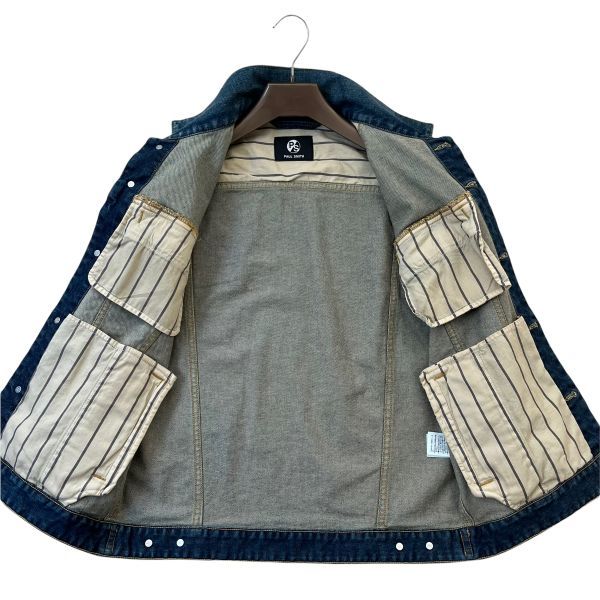 Paul Smith PS デニムジャケット ピーエスポールスミス &frasl; フラワーエンブロイダリー (ＰＳポールスミス) Bleach Denim Smith（Gジャン&frasl;デニムジャケット）のフリマアイテム一覧 デニム メルカリ 中古・古着通販PS (ＰＳ Smith（ピーエスポールスミス）の「ピュアインディゴ