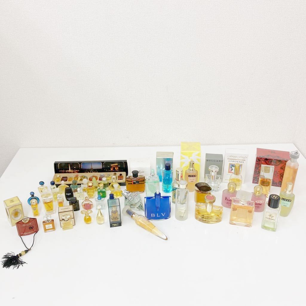 大阪売筋品 香水 まとめ 大量 64点 ミニボトルGIVENCHY BVLGARI YSL CHANEL 等 未開栓あり