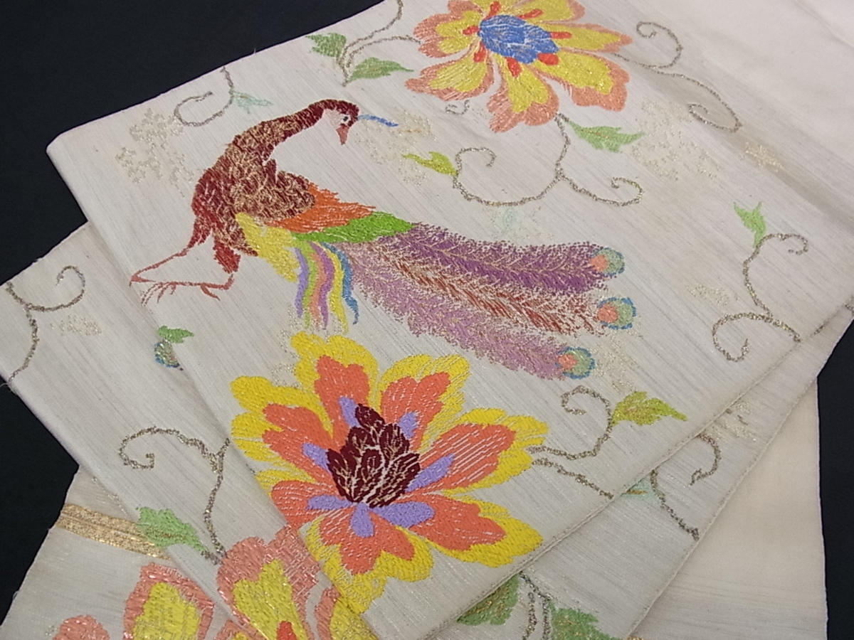 限定SALE 花美人着物 龍村平蔵製 本袋帯 明繍花鳥文 金糸 逸品 ps326(仕立て上がり)｜売買されたオークション情報、yahooの商品情報をアーカイブ公開 - オークファン 仕立て上がり
