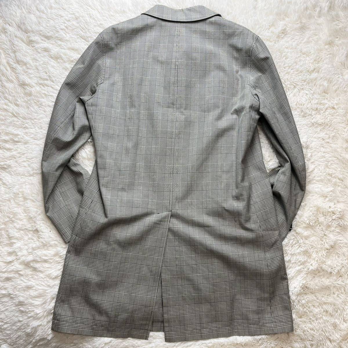 極美品 PS ポールスミス 人気デザイン 『千鳥格子柄』 PS Paul Smith ステンカラーコート ライナー付き マルチストライプ グレー系 Lサイズ Smith Paul ポールスミス SMITH（ポールスミス)中古・古着オンライン通販 PAUL ダブルチェスターコート