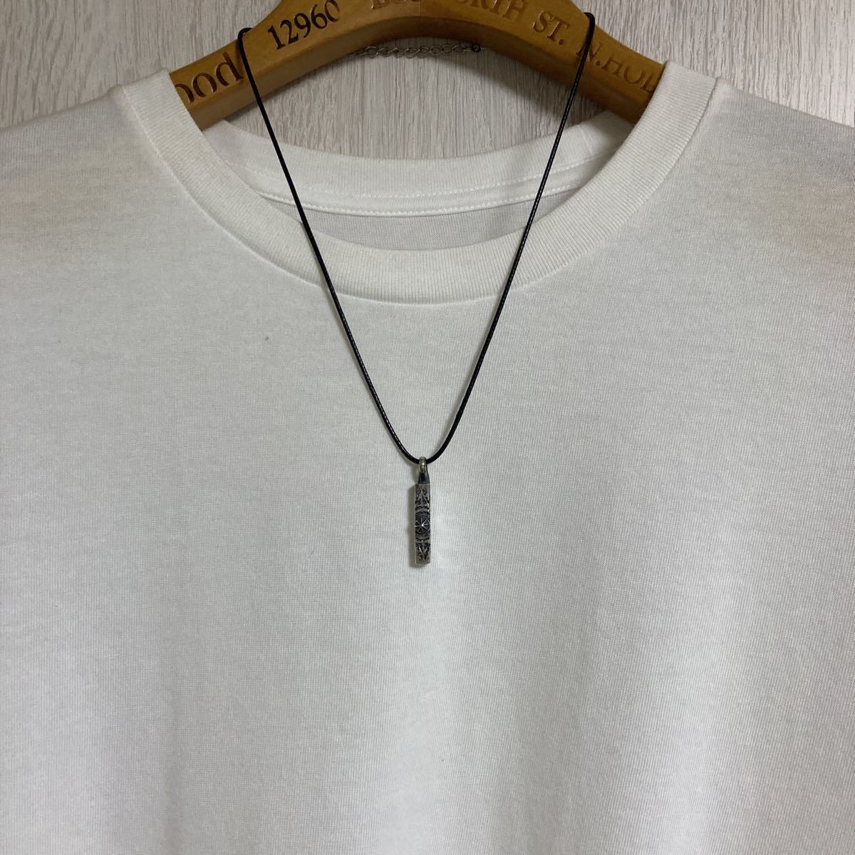 silver925 スタンプワーク ショットコンチョ シルバーネックレス 