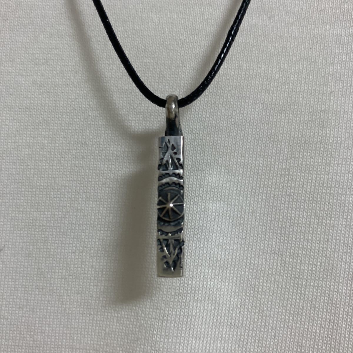 silver925 スタンプワーク ショットコンチョ シルバーネックレス 