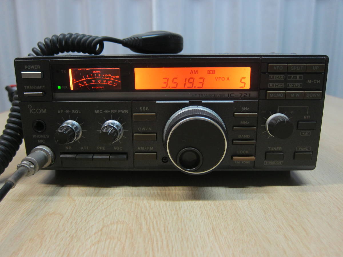 現状100W IC-721 ICOM SSBトランシーバー AM CW SSB FM アイコム