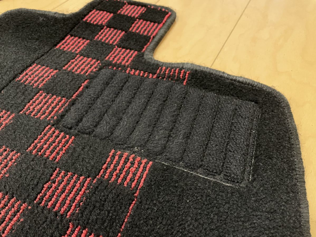 MINI R60 フロアマットセット 赤黒チェッカー柄 純正アクセサリー ミニ 