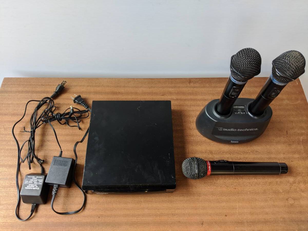 audio-technica【ジャンク】カラオケマイクレシーバーセット／マイク  