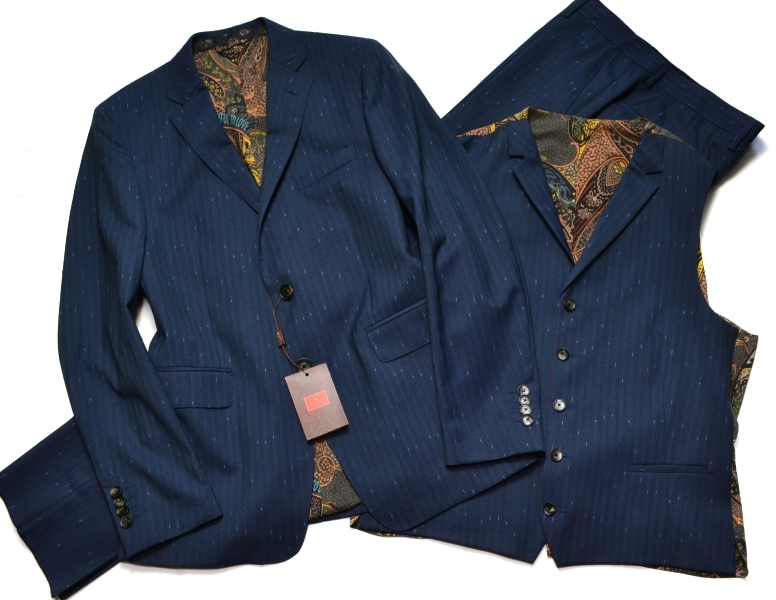 エトロ ETRO スリーピース（新品】定価48万円程 ジレ付き3ピース ETRO 