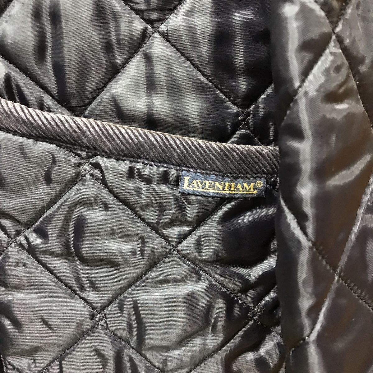 イギリス製渡辺産業正規ラベンハムキルティングジャケット38紺LAVENHAM 