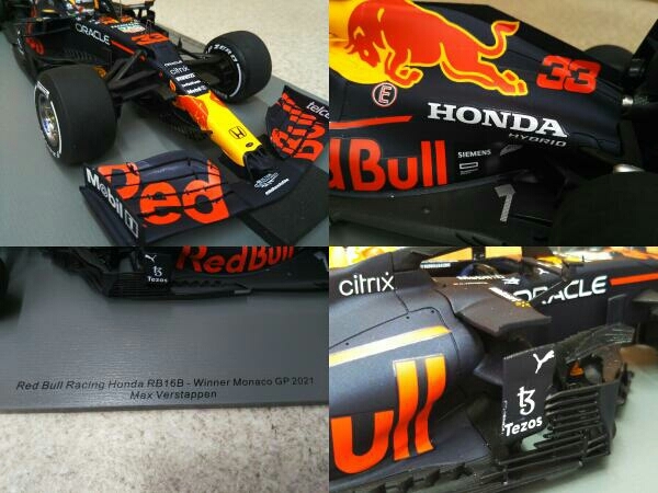 spark 1/18 Red Bull Honda RB16B Winner Monaco GP 2021 Max