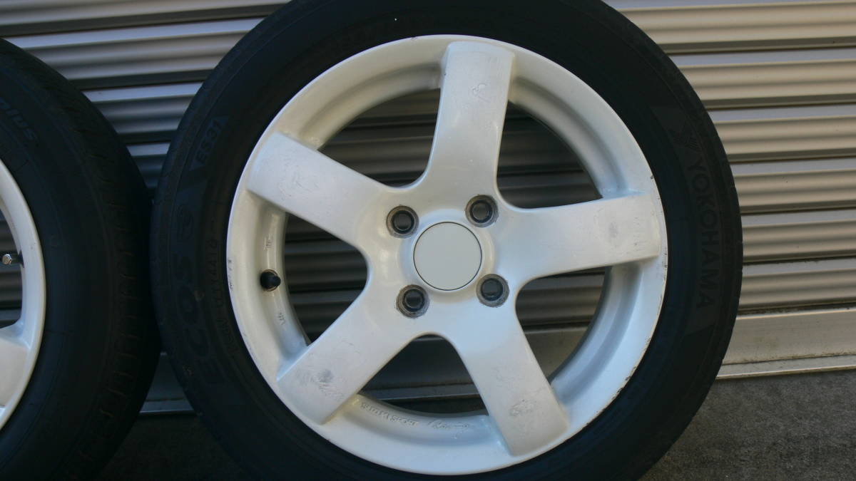 中古タイヤホイール スズキスポーツ 14インチ 14×5J 45 白 4本セット 
