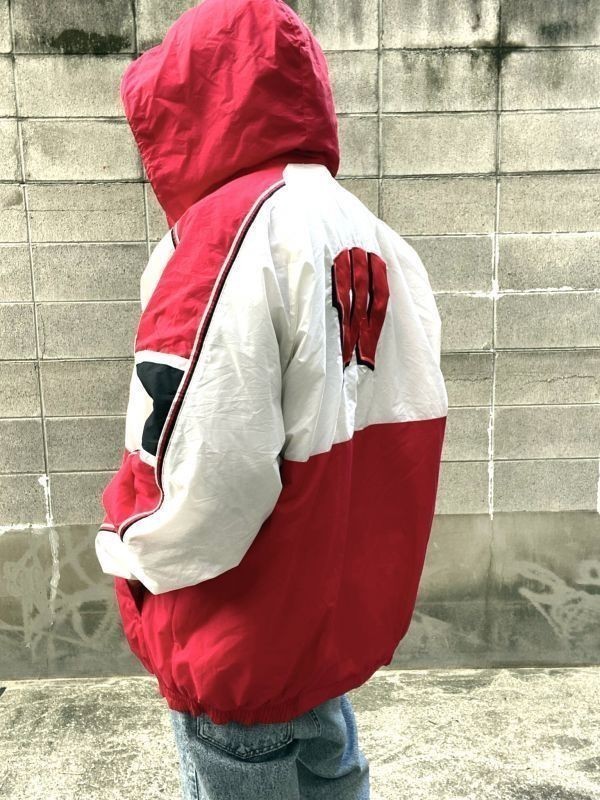90s Reebok 90年代 リーボック チーム系 フード付き 中綿ジャケット 