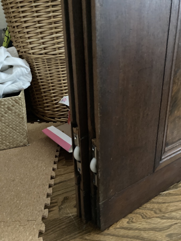 【引取り限定】【つくば】レトロ　建具　引き戸　ガラス　2枚