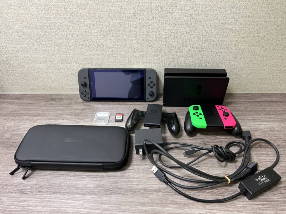 F6219 Nintendo Switch HAC-001 Joy-Con グレー 本体 ニンテンドー