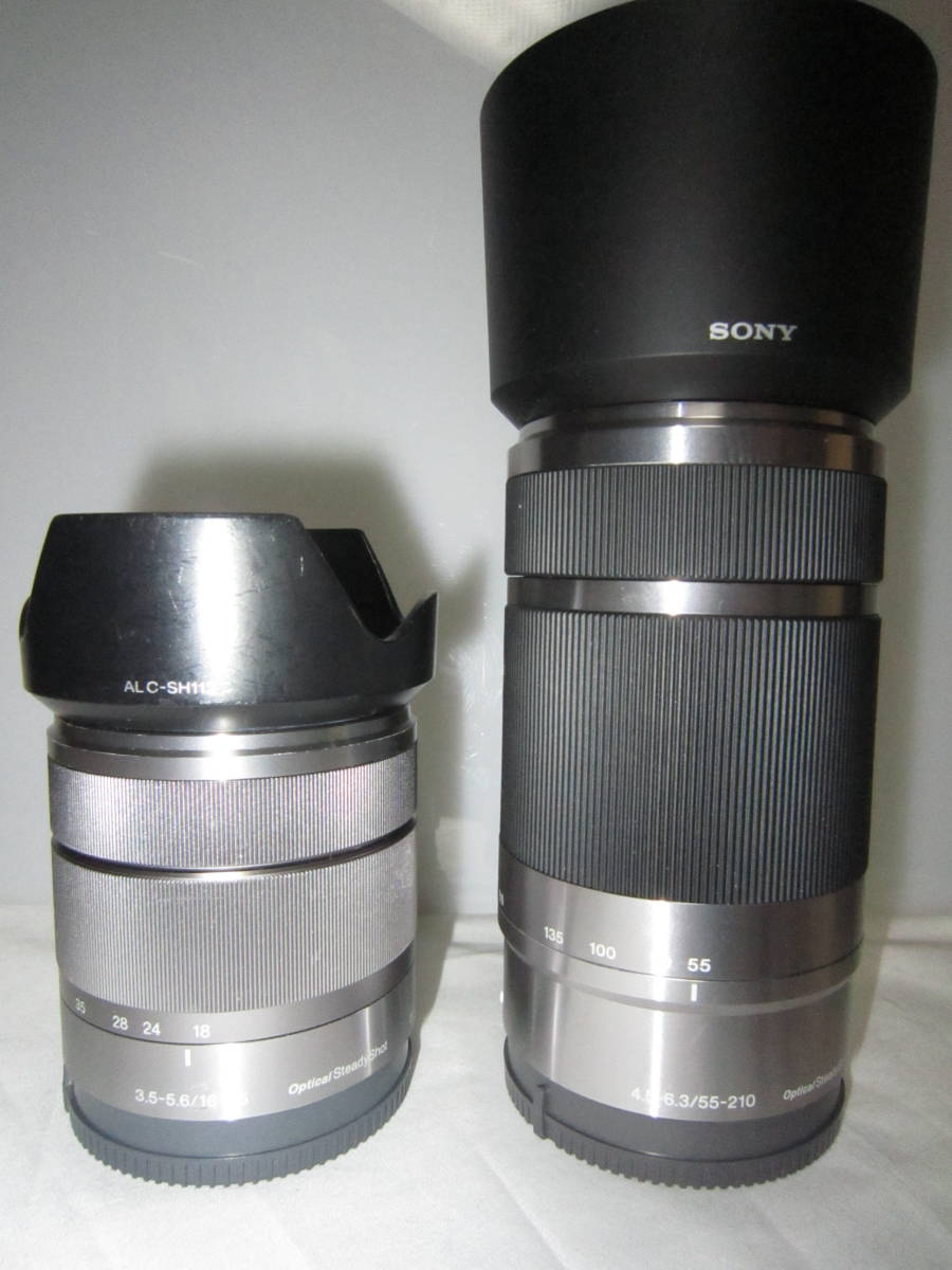 SONY SEL1855とSEL55210 SONY SEL1855/SEL55210動作良好ダブルズームレンズ SONYEマウント