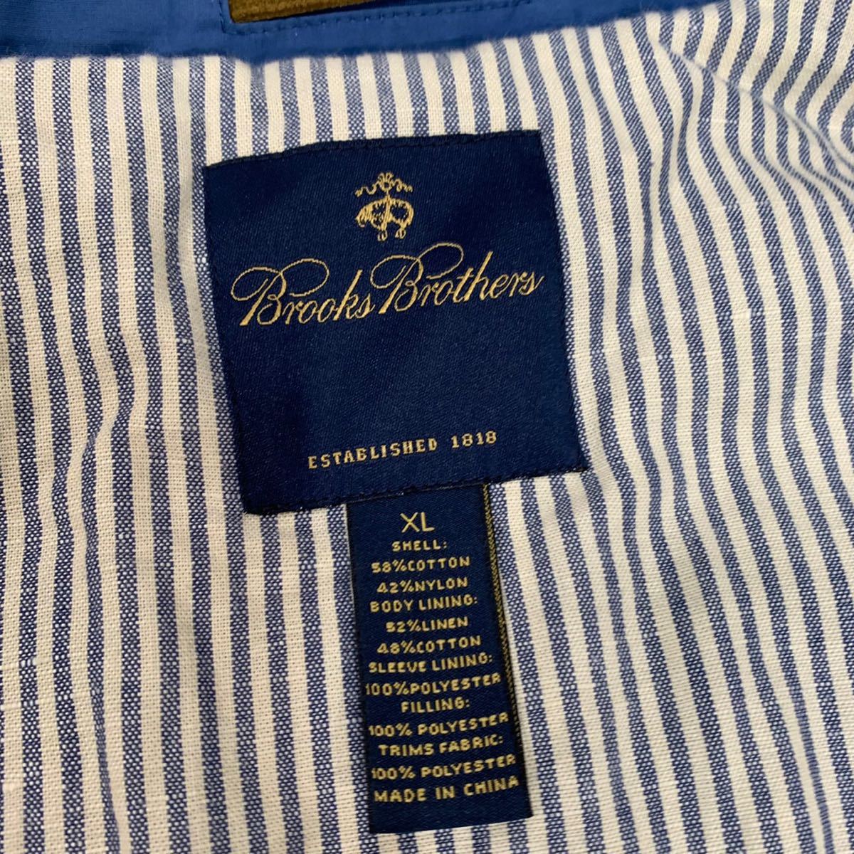 美品 ブルックスブラザーズ ブルゾン ブルー 2XL BROOKS BROTHERS 