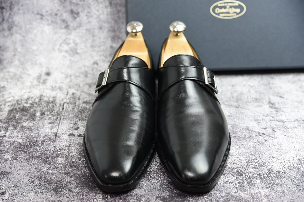 美品 CROCKETT&JONES モンクトン 7E(25.5cm相当) ブラック 348ラスト 