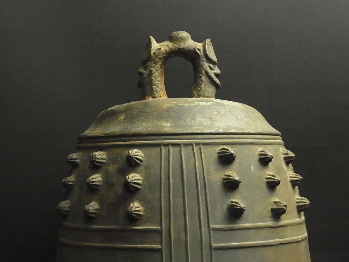 a300 古い半鐘 銅製 高さ約34.5cm 重量7143g 現状品 釣鐘 仏教美術 