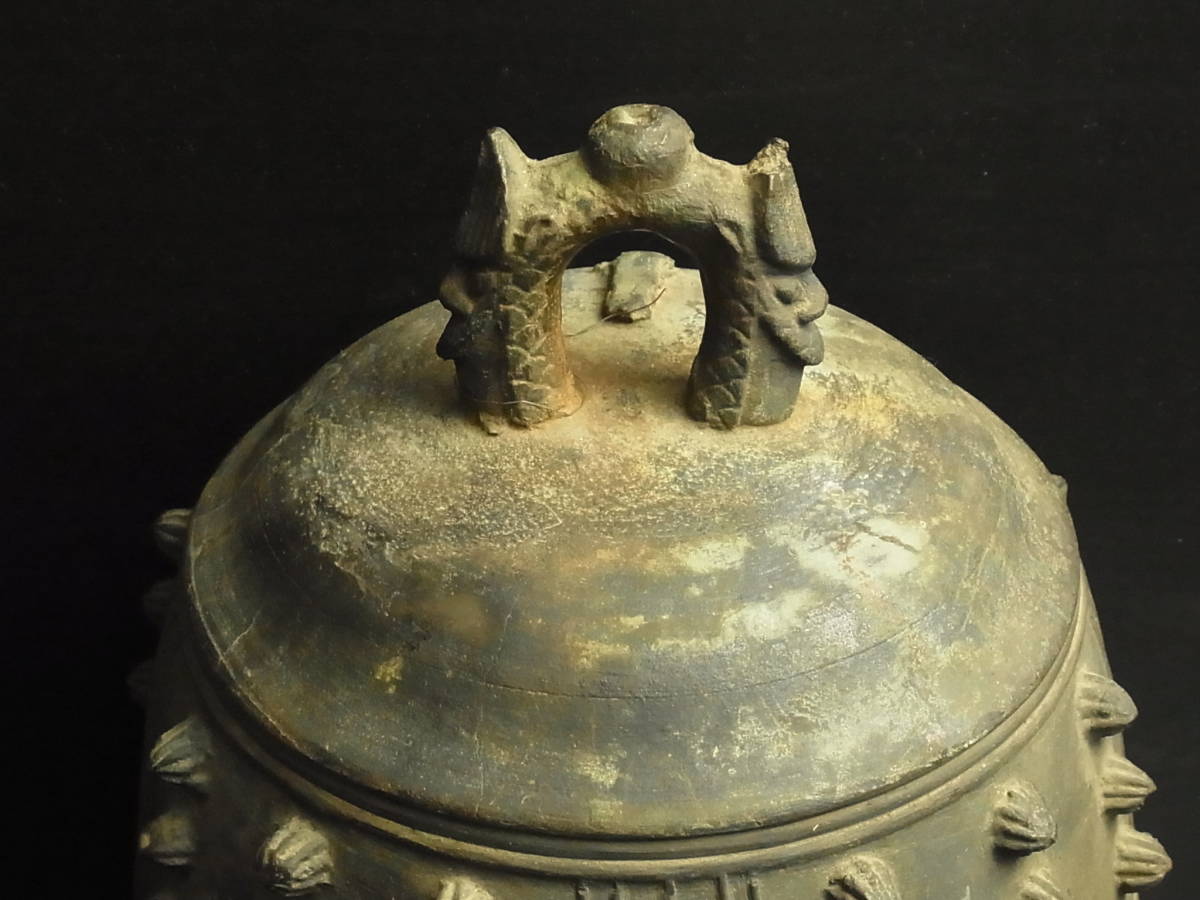 a300 古い半鐘 銅製 高さ約34.5cm 重量7143g 現状品 釣鐘 仏教美術 