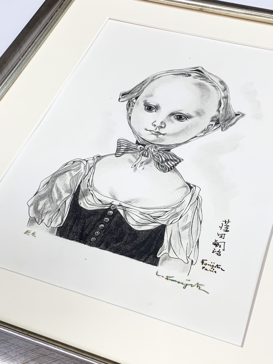 値下げ交渉可【SHIN】藤田嗣治 「ボンネットの少女」リトグラフ E.A.