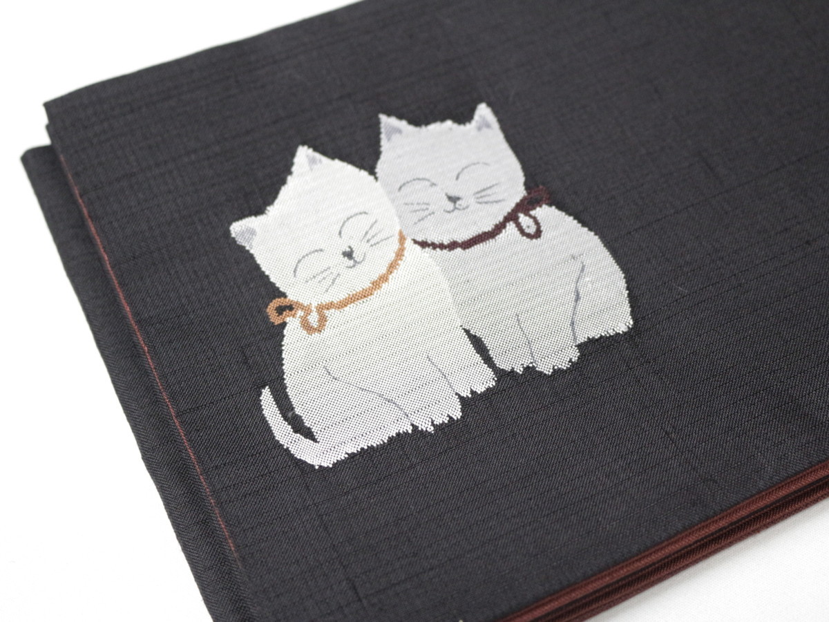 品質保証，人気SALE 二匹の猫柄 正絹半幅帯 品 きもの工房 キモノマルシェ 1-151(仕立て上がり)｜売買されたオークション情報、yahooの商品情報をアーカイブ公開 - オークファン 仕立て上がり