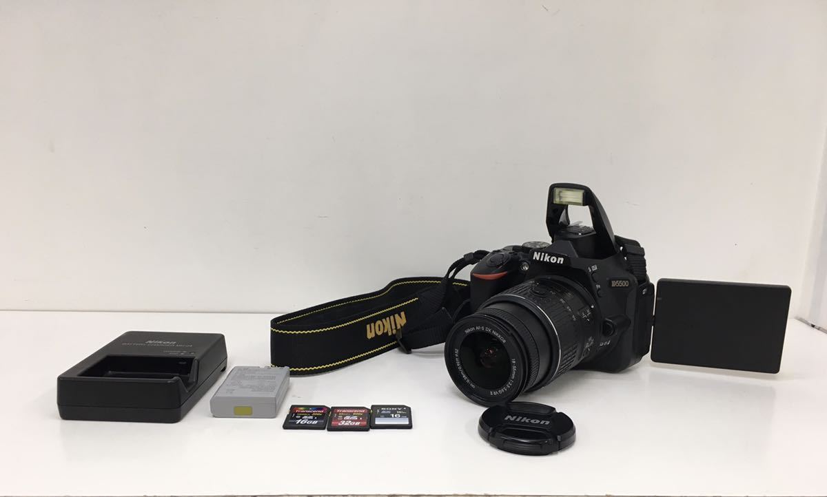 ニコン Nikon D5500 18-55mm 1:3.5-5.6G VR2 レンズ SDカード付き ニコン Nikon D5500 18-55mm 1:3.5-5.6G VR2 レンズ SDカード付き