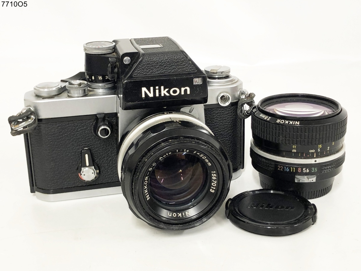  Nikon ニコン F2 NIKKOR-S C Auto 1:1.4 f=50mm 28mm 1:3.5 フォトミック 一眼レフ フィルムカメラ ボディ レンズ 7710O5-8(ニコン)｜売買されたオークション情報、yahooの商品情報をアーカイブ公開 - オークフ マニュアルフォーカス