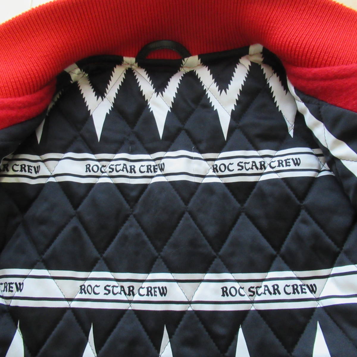 ☆レアコラボ ☆ STUSSY x ROCSTAR ステューシー 袖レザー スタジャン 