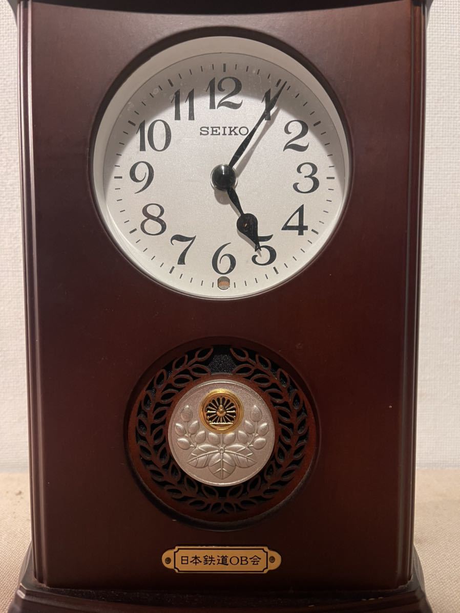 日本鉄道OB会 SEIKO 創立50周年記念 メロディー時計 置時計 セイコー