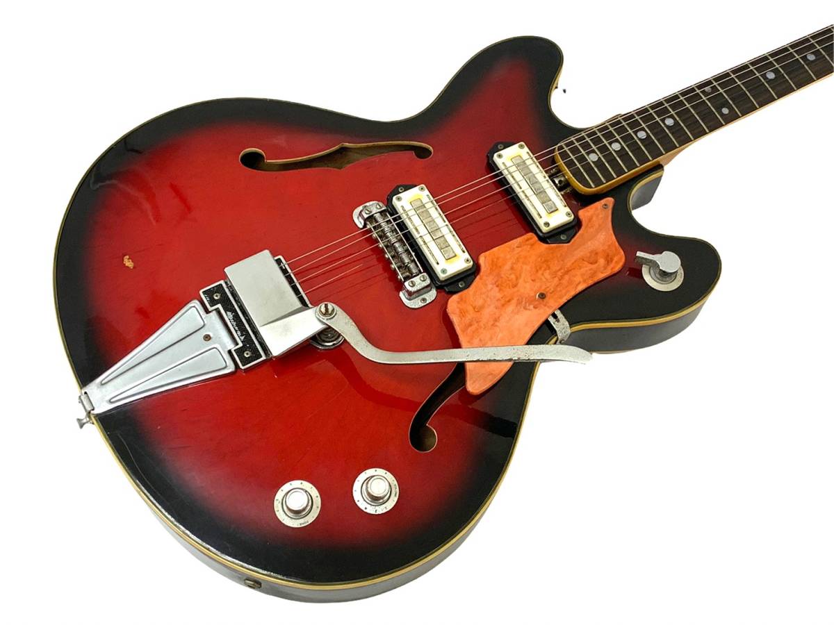 ジャンク品 TEISCO/テスコ VEGAS66 ベガス フルアコ エレキギター 
