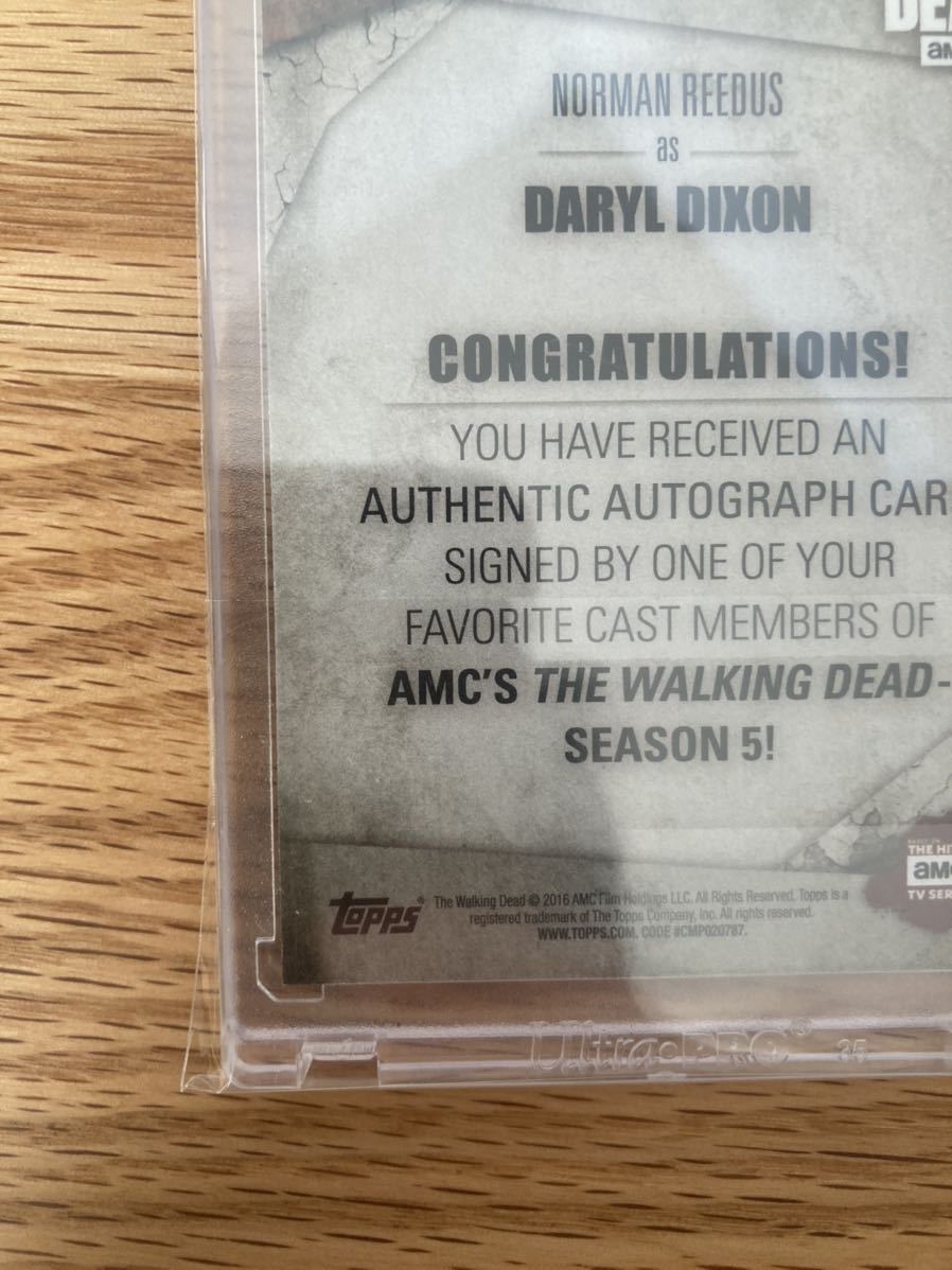 Topps Walking Dead Season 5 Norman Reedus Daryl Dixon Autograph